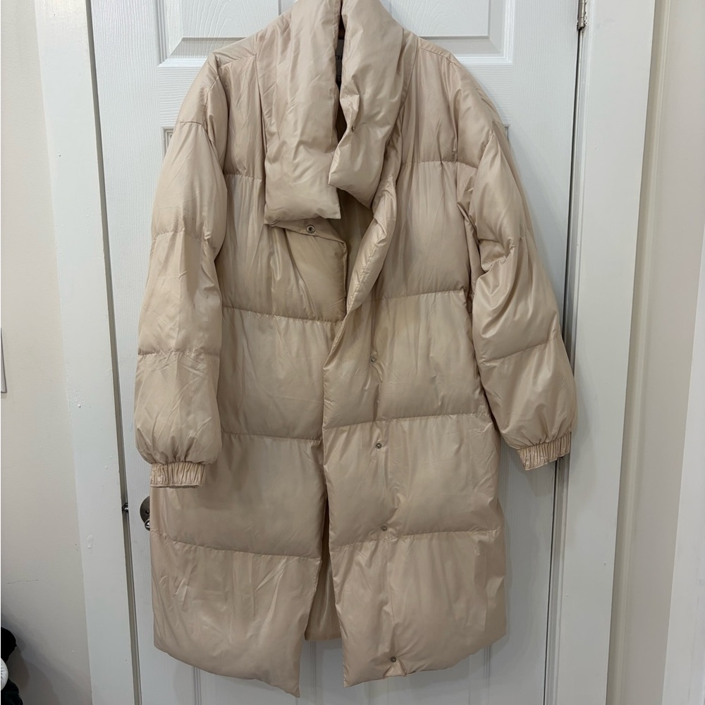 Women's Cream Puffer Coat